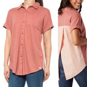 Smartwool Every Explore Button Down Top Women Xs (Rose gold)